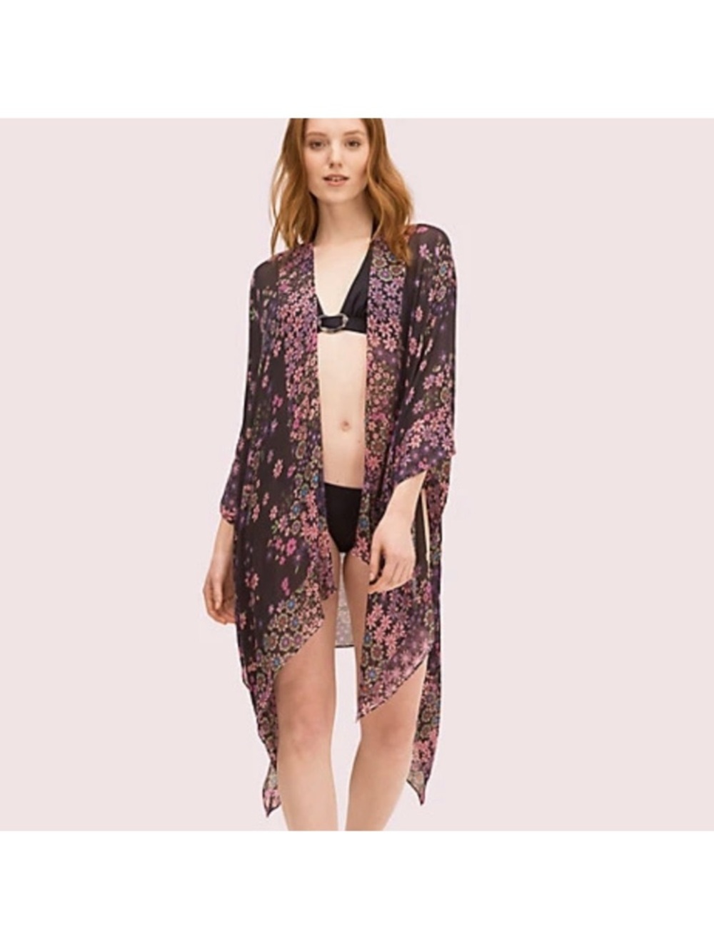 Kate spade Pacific Petal Floral Ruana Wrap Coverup NWT